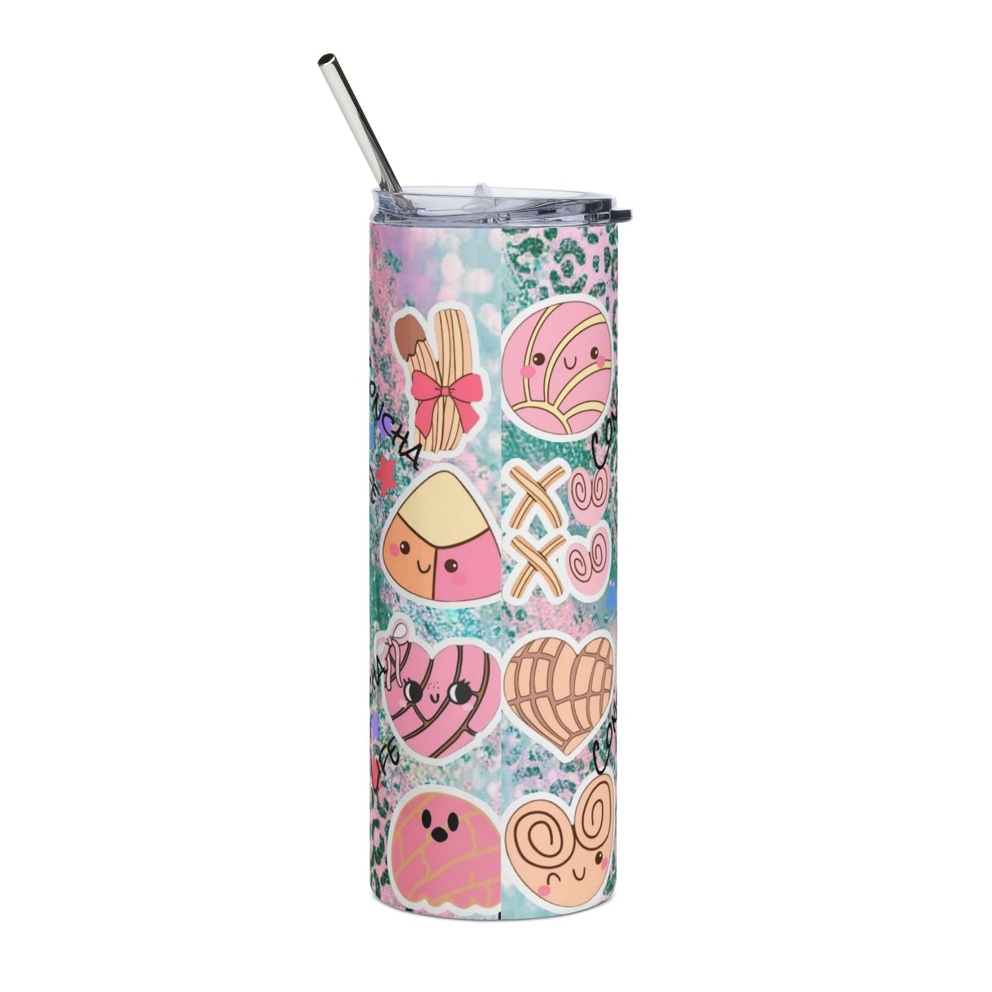 Concha Life 20oz Stainless Steel Tumbler — Pink Pan Dulce Pattern