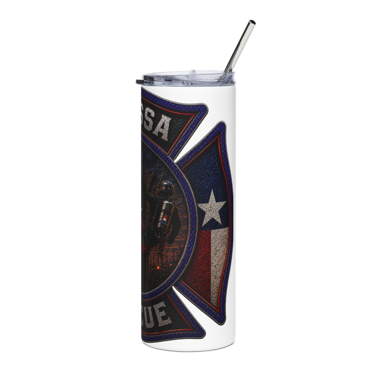 Rescue Team Stainless Steel Tumbler — Odessa Firefighter Memorial 20oz