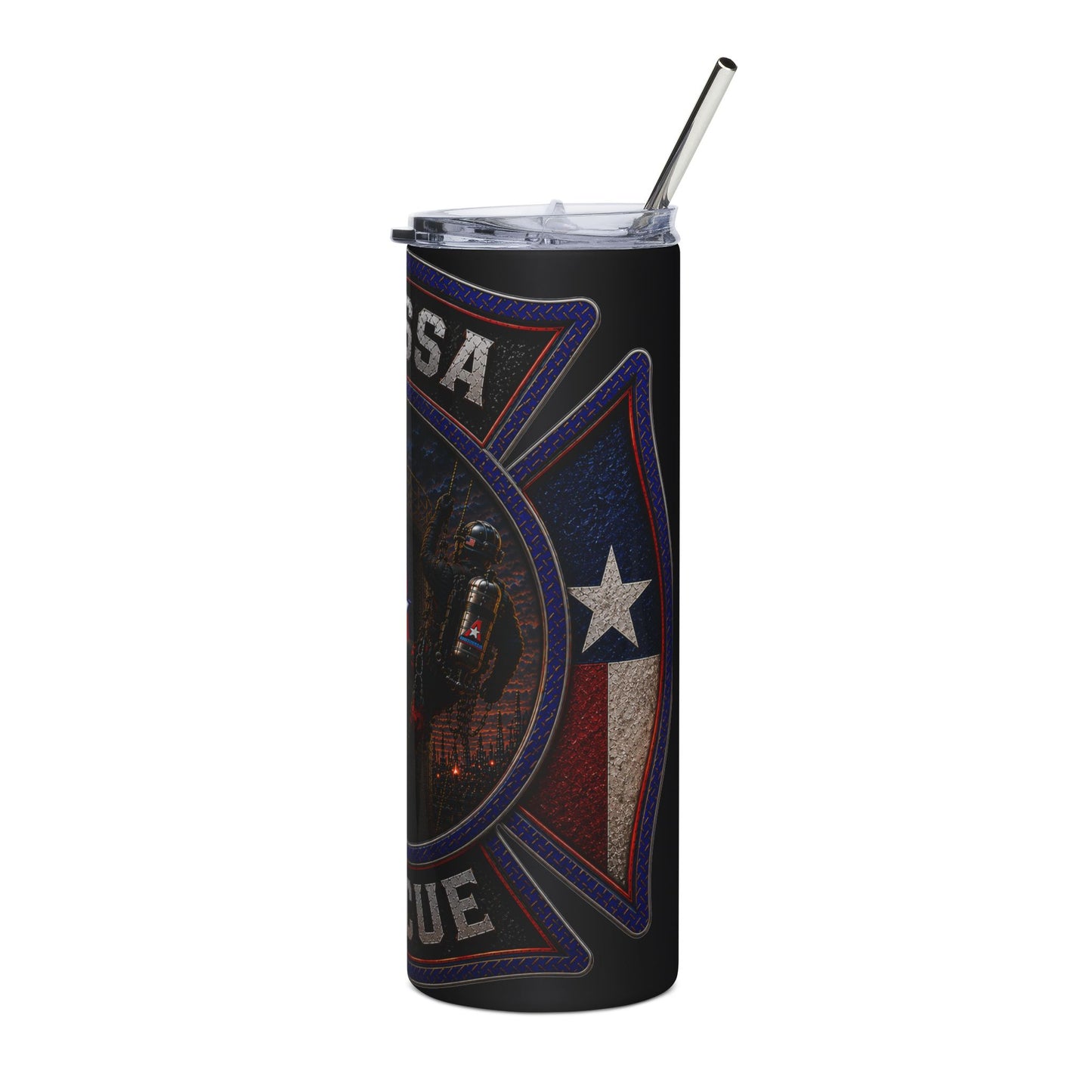Rescue Team Stainless Steel Tumbler — Odessa Firefighter Memorial 20oz