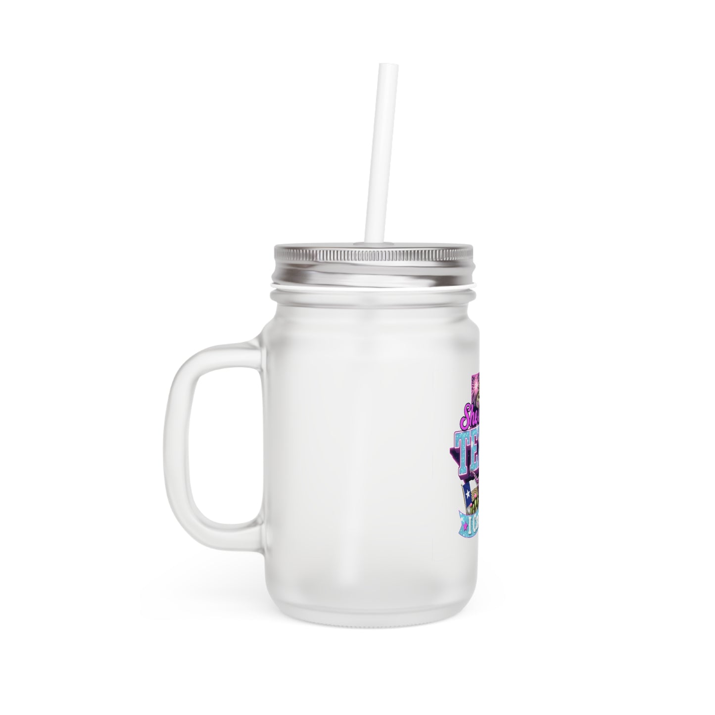 Mason Jar - "She’s From Texas I Can Tell" Mason Jar Tumbler with Straw